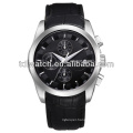2015 top brand watch stainless steel leather strap
